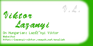 viktor lazanyi business card